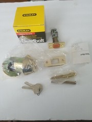 Stanley Deadbolt Double Cylinder 63-6550-035/Bright Brass