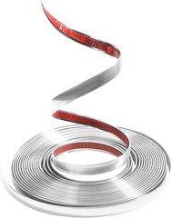 Zlirfy Silver 25Ft Auto Chrome Trim 1/2 Inch Scratch Proof Sticker for Car Truck