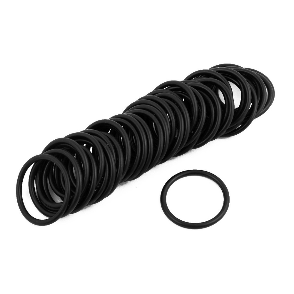 50Pcs 36mm x 3.1mm Black Flexible Nitrile Rubber O Ring Oil Seal Washer Grommets