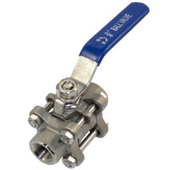 1/2″ – 1 inch 3 Piece Ball Valve NPT Thread Plumbing SS316 1000WOG US stock