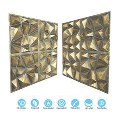 Faux Tin Ceiling Tile Plastic Wall Panel Modern design PLM101 Ancient gold 10Pcs