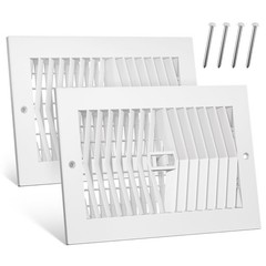 10×6 Inch Air Vent Cover for Wall or Ceiling – 2 Pack Heavy Duty Steel HVAC R…