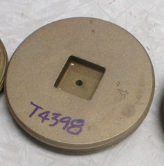 4″ Threaded Brass Drain Clean-out Plug Cap, Inverted Square Head, 1/8″ NPT Tap
