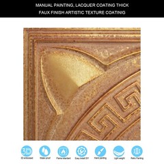 Faux tin ceiling tile Decoration panel for Cafe PL01 Vintage brown gold 10pcs