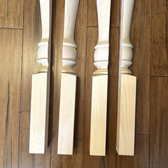 4 Maple 35-1/4″ Wood Fluted 1/4 Split Post Cabinet or Island 2” X 2” Unfinished