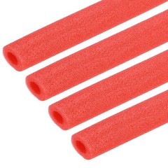 4pcs 1/3″ ID 3.3FT Pipe Insulation Foam Tube 0.63″ OD Tubing Cover Red