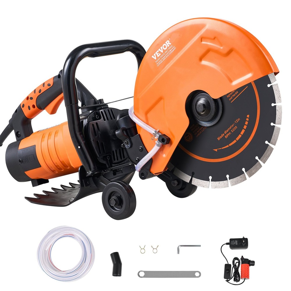 Electric Concrete Saw,12 in,1800 W Motor Circular Saw Cutter w/Max. 4.5 in Adjus