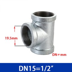 Galvanized Malleable Iron Pipe Fittings Tee Pipe Fitting IG Thread Connector