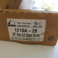 Door Controls International DCI 1210A US28 Rim Exit Alarm Device 36″ Silver