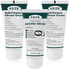 KEZE Silicone Grease Waterproof Food Grade 3 Pack (1oz),