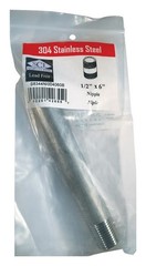Smith-Cooper 4632101100 Stainless Steel Lead-Free Nipple 1/2 MPT x 6 L in.