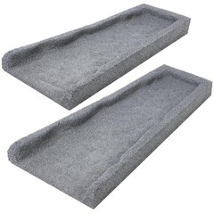 Sekcen 3 Pack Rubber Downspout Splash Block Rain Gutter Down Spout Drain Gray
