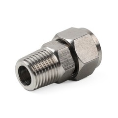 Compression Tube Fitting 1/4 PT Male Thread x 10mm OD Tube 304 Stainless Steel