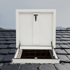 Roof Hatch, Roof Security Door, Roof Access Hatch Modern Square White NEW