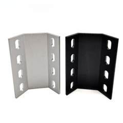 Inside Outside Corner Bracket 80mm Aluminum Silver/Black Anodized Connector