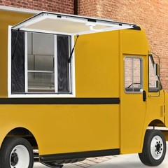 Aluminum Alloy Food Truck Concession Window with 4 Screen Windows 36×36 Inches