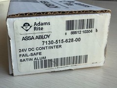 Adams Rite ASSA ABLOY 7130-515-628-00 24V DC Electric Strike – NEW with Drawing
