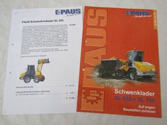 Brochure Paus swing loader SL655 SL755 and price lists 7/2006