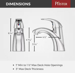 Pfister Parisa 4 in. Centerset Single-Handle Bathroom Faucet in Polished Chrome