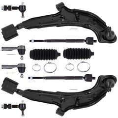 10pc Lwr Control Arm & Ball Joint Tie Rod Ends Sway Link Rack Boot 98-01 Altima