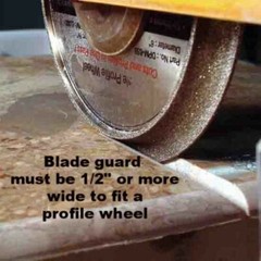 8″ Vacuum Brazed Profile Wheel 2 Pieces for Tile Saw 3/8″ Demi Bullnose granite