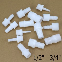 Plastic BSP Hosetail Connector Fitting Barbed Male Pipe Adaptor Joiner Threaded