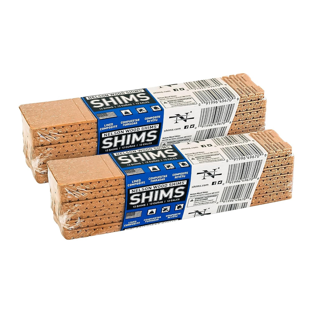 Composite Shims & Wedges for Leveling – Waterproof (24 Pack) 8-Inch Heavy Duty D