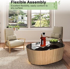 48″ W x 96″ L Carbonized Bamboo Wall Panel Pole Wrap