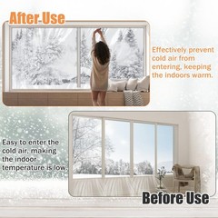 87×118in Patio Door Window Insulation Kit for Winter- Thicken 87″ × 118″