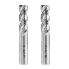 Square End Mill 1/2in Cutting Dia 4 Flute Straight 2pcs