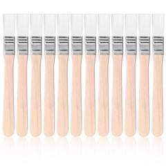12 Pcs Small Paint Brushes, 0.5″ Nylon Flat Wall Brush, Small, White