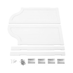 Pine Wood 2-Panel Partition Door White 80 × 90 cm 180° Hinges