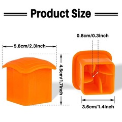 60Pcs Orange Mushroom Rebar Caps – Safety Covers for T-Posts & Stakes #3-#7