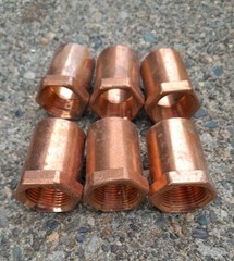 NIBCO Copper Pipe Adapters 1″ copper to 3/4″ pipe FEMALE ADAPTER lot of six