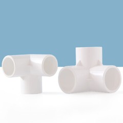 PVC 3/4/5/6 Way Elbow Socket Coupling Pipe Fitting Diameter 20 mm~50 mm White