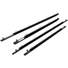 4Pcs Weatherstrip Window Moulding Trim Seal Belt Black fit for Honda