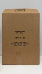 M-D Building Products Insulated Foam Pipe Wrap 1/8”x 2” x 30’ Self-Adhesive 12ea
