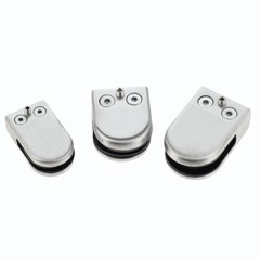 4Pcs Semicircle Glass Clamps 3 Size for Shower Room Shelf Bracket Clip Support