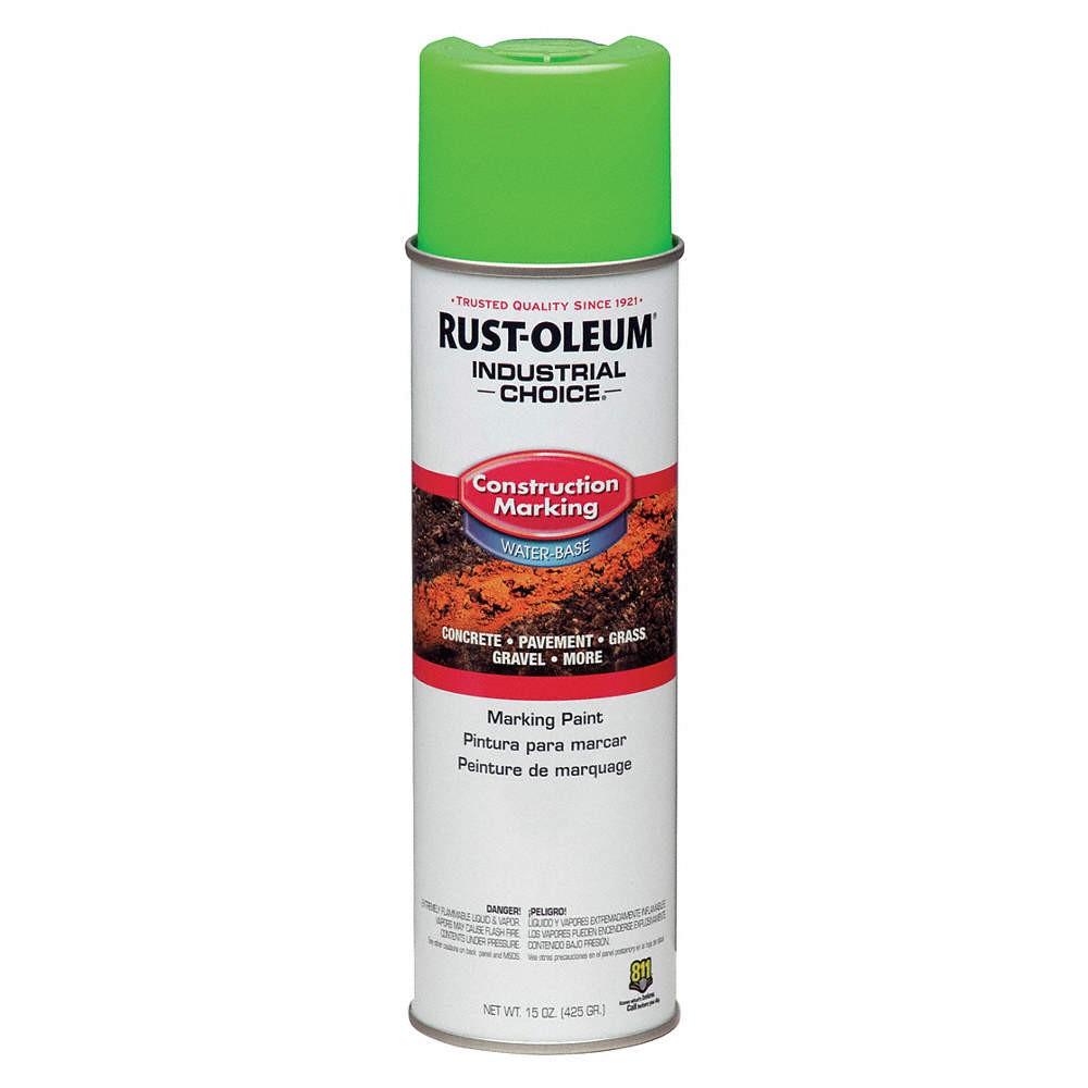 RUST-OLEUM 264700 Marking Paint,20 oz,Fluorescent Green 21CJ75