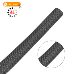 uxcell Insulation Cable Protector, 9.8Ft-10mm High Temp 10mm, Black