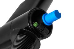 Bazpo 12V Electric Water Plastic Faucet with Switch | 6A Single Hole RV (Black)