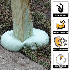 Postfix – Fence Post Mix – Light Green – Mix-In-The-Bag Expanding Foam for Suppo