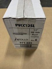Apollo PVCC12SL 1/2 in. x 1/2 in. PVC Slide Repair Coupling (Pack of 6) NEW