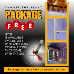 Vega Bond Purplecoat Insulation Spray Foam Kit Heat and Acoustic 120 BF 6 pack