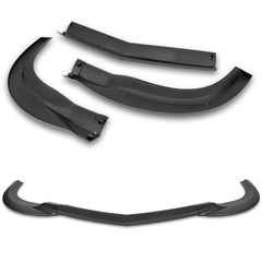 Front Bumper Spoiler Lip for Mercedes-Benz W204 C63 AMG 2008-2011 Matt Black