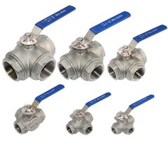 1/2″-2″ NPT 3-way Ball Valve 3 Female Port L Type 1000Psi Stainless Steel 304