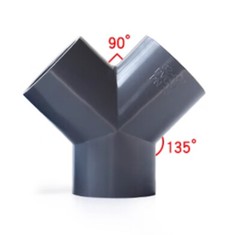 PVC 3-ways Y-Type Pipe Fitting Hose Connector For Fish Tank Pond Outdoor 20-63mm