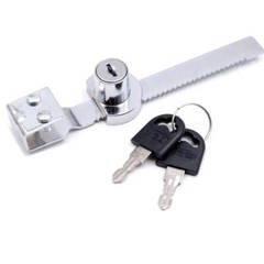 120mm Drawer Display Case Showcase Window Sliding Glass Door Lock with 2pcs Keys