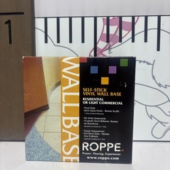NEW Roppe 4 In. x 20 Ft. Roll SNOW Vinyl Self-Stick Wall Cove Base