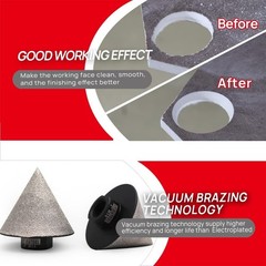 Bullnose Diamond Tool Kit Granite Marble Pads Ceramic Chamfer Milling Blade